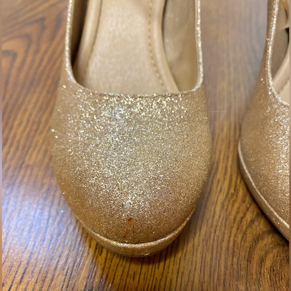 🌷 Cityclassified Comfort 🌷 Gold Dance Heels Shoes - Picture 8 of 13